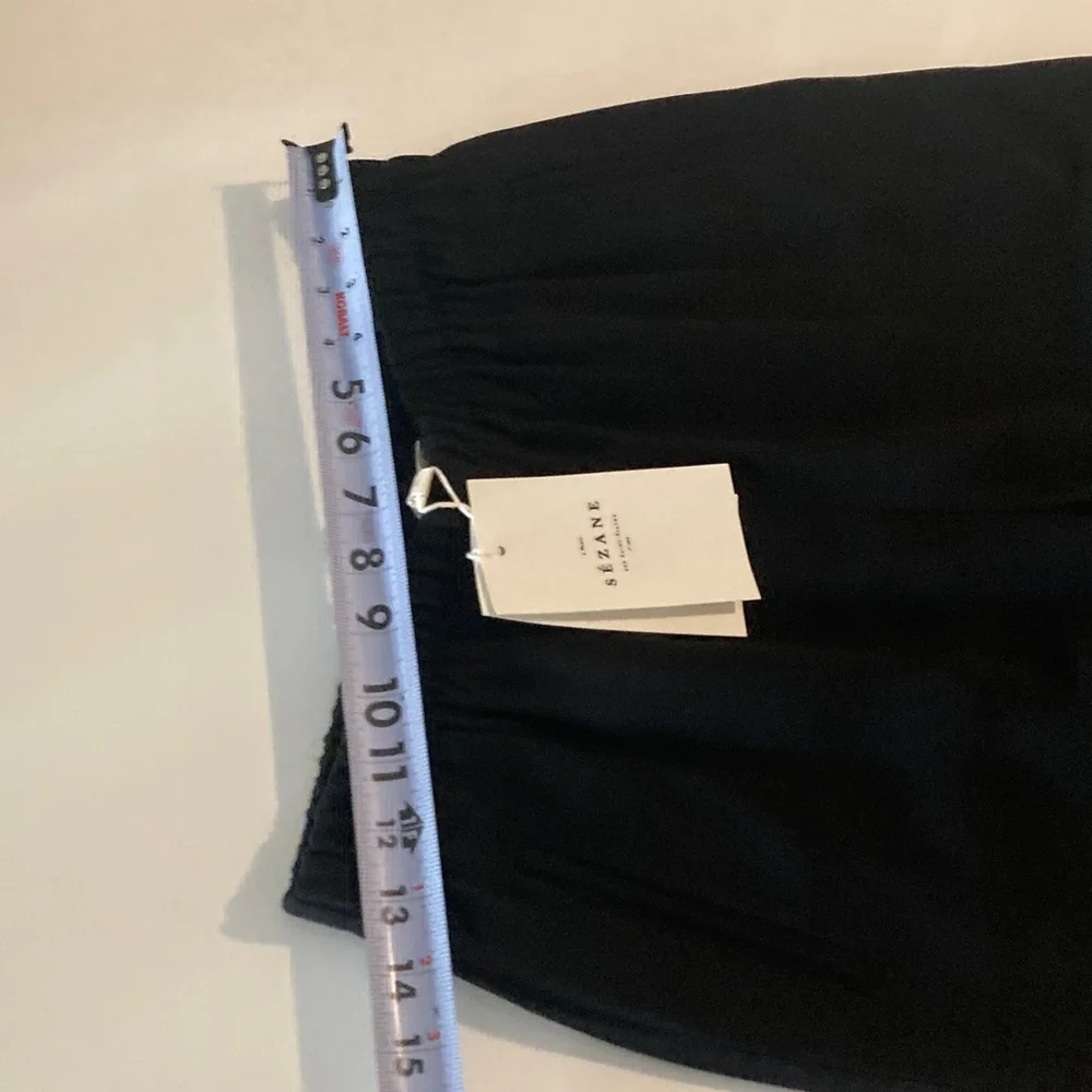 NWT Sezane Ross Pants Black Pull On Trousers size US 4/FR 36